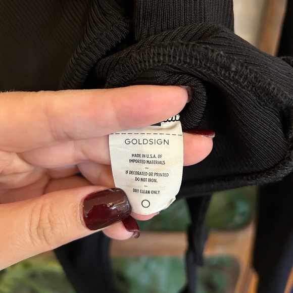 Goldsign black ribbed scoopneck bodysuit - Picture 7 of 8